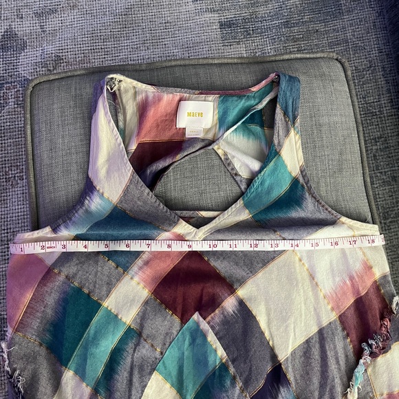 Multicolor Plaid Sleeveless Dress - Picture 3 of 6